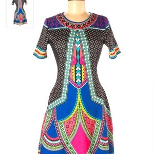 Flying Tomato Aztec Print Dress Sz Medium